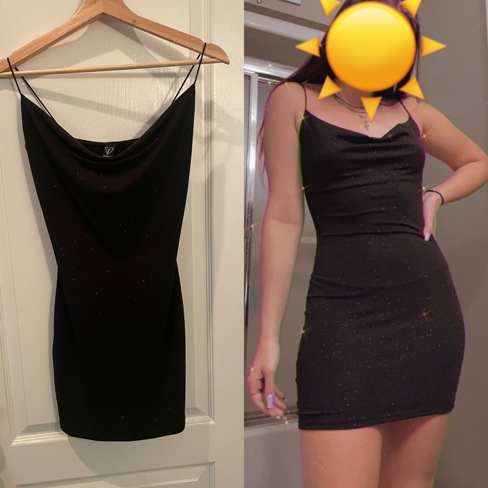 Black tight hoco dress